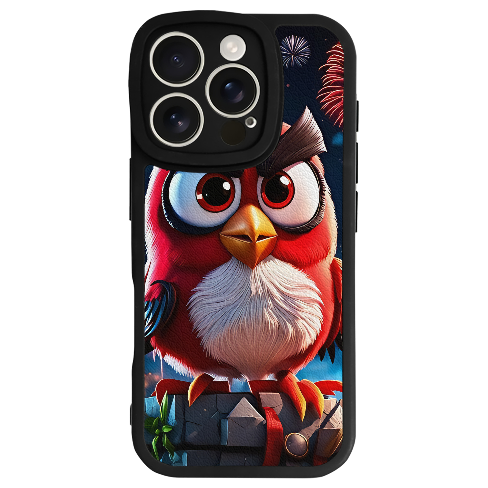 （画像用） Angry Birds アングリーバード 【iPhone 16シリーズ対応】シリコンスマホケース（レザー調） 材質：シリコン